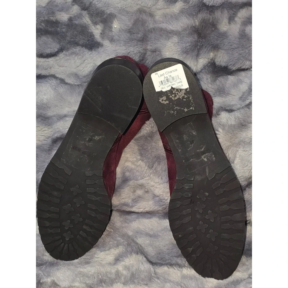 NEW Ron White‎ Giorgi Stretch Wine Burgundy Suede Ankle Boots EU 41 US 10